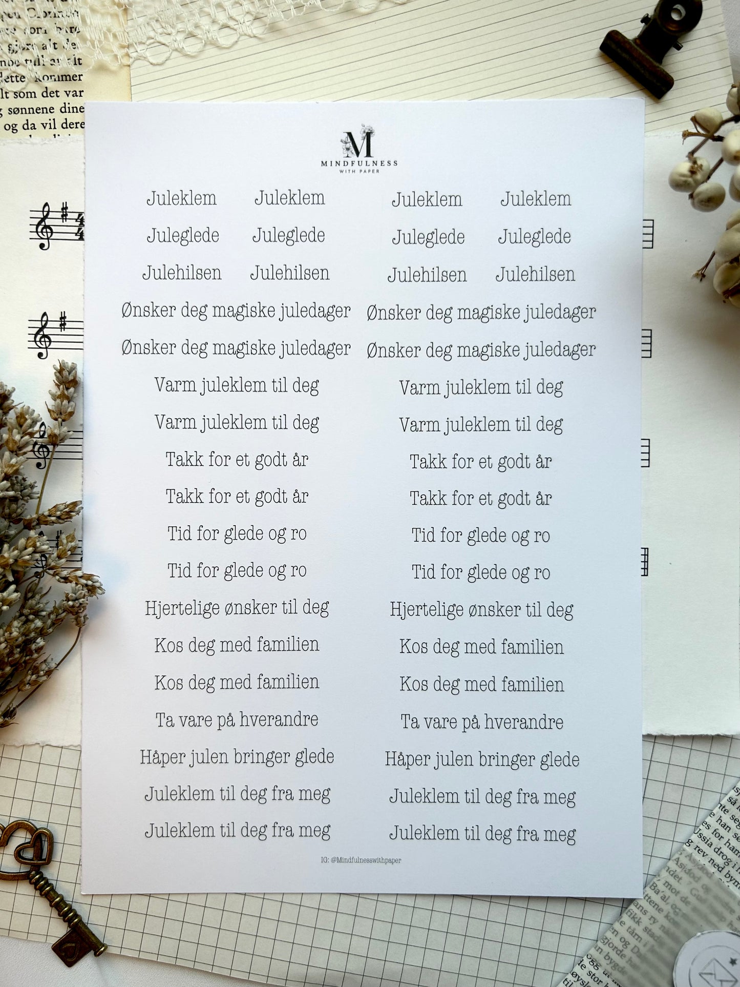 Julens små tekster 2 - Winter dreams - Clipart Jul