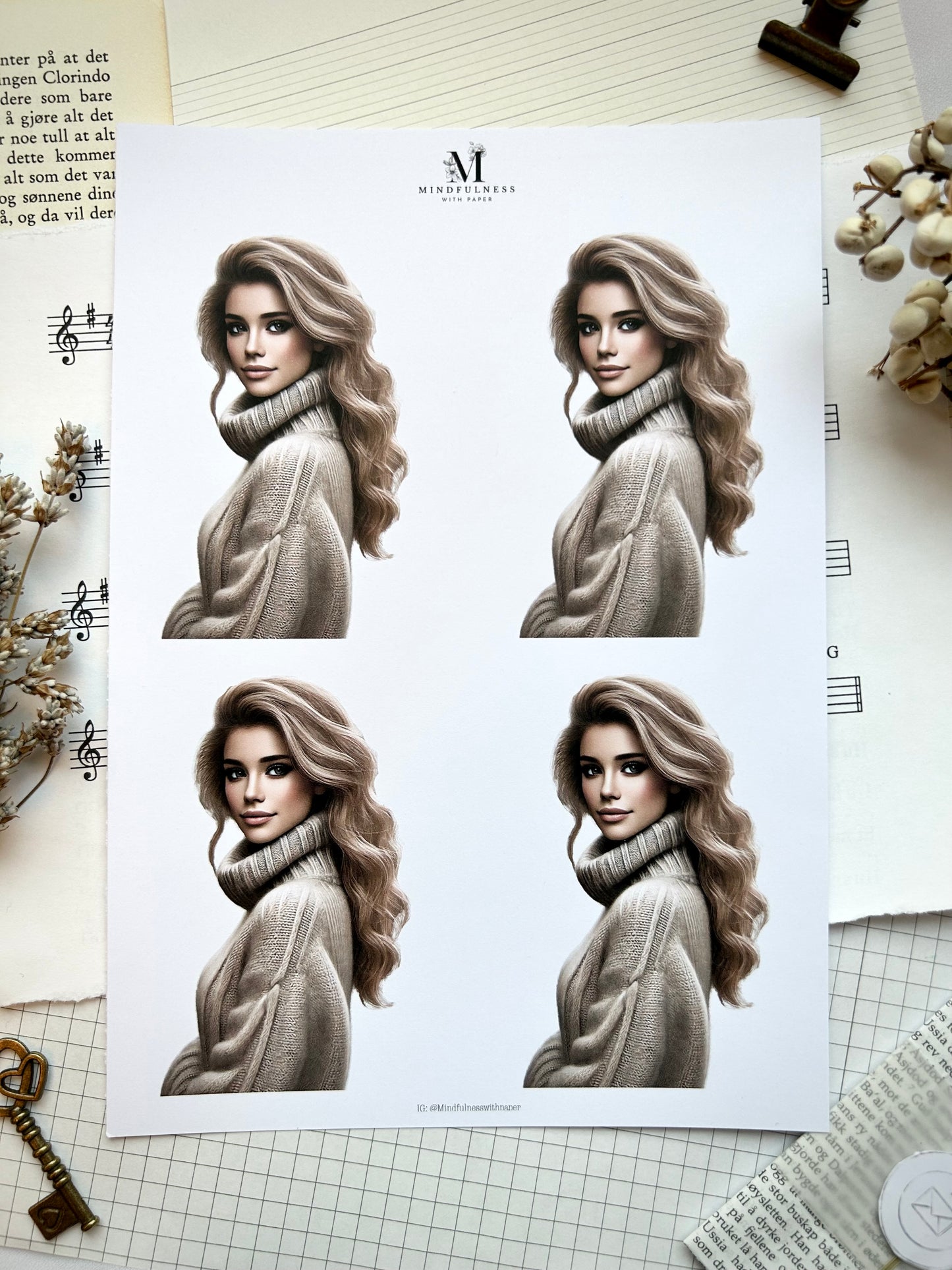 Jente 4 Clipart – A5 ark