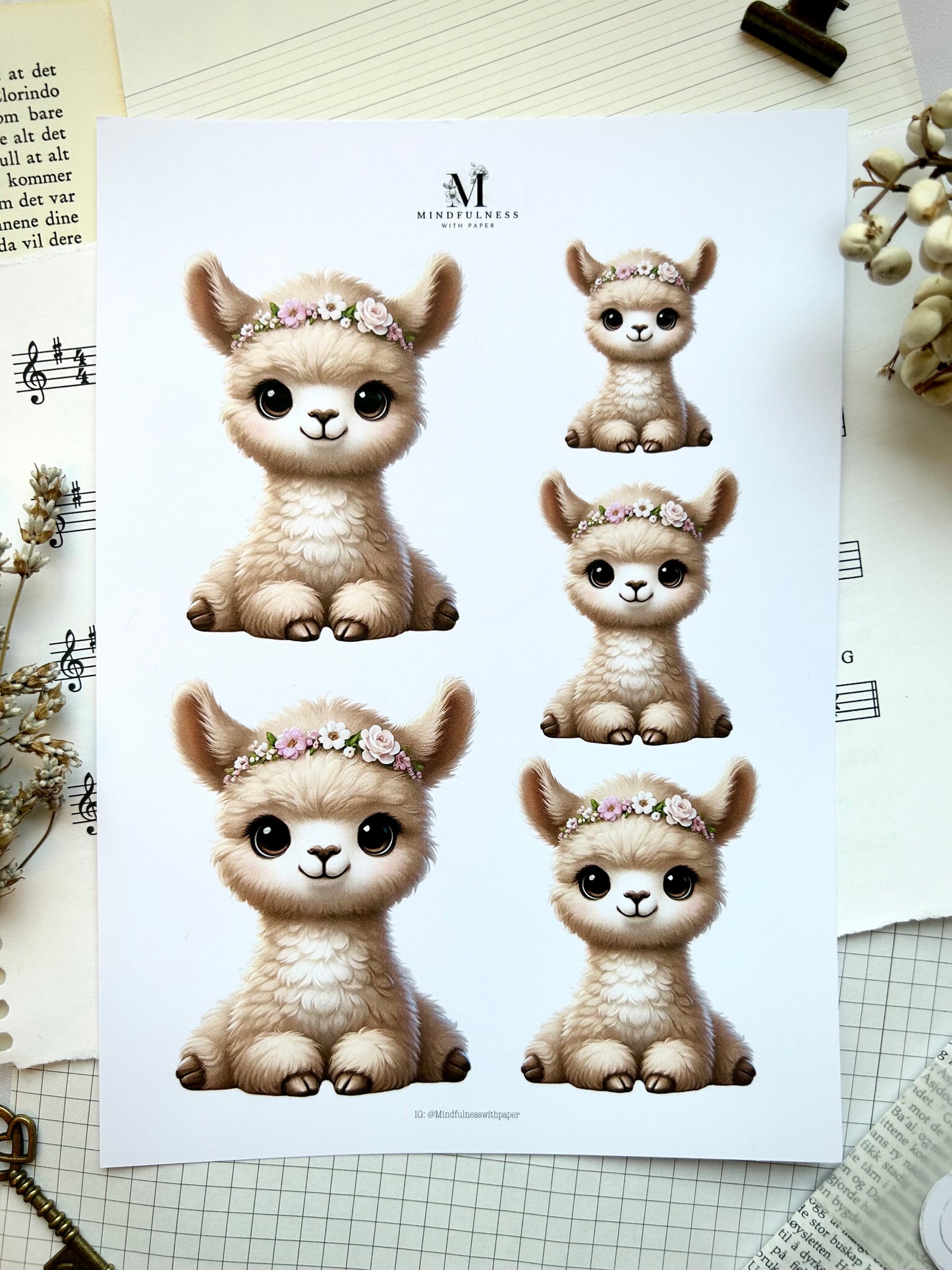 Lama Clipart – A5 ark