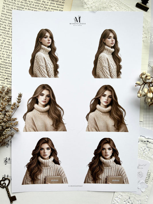 Jenter 1 - Clipart A4