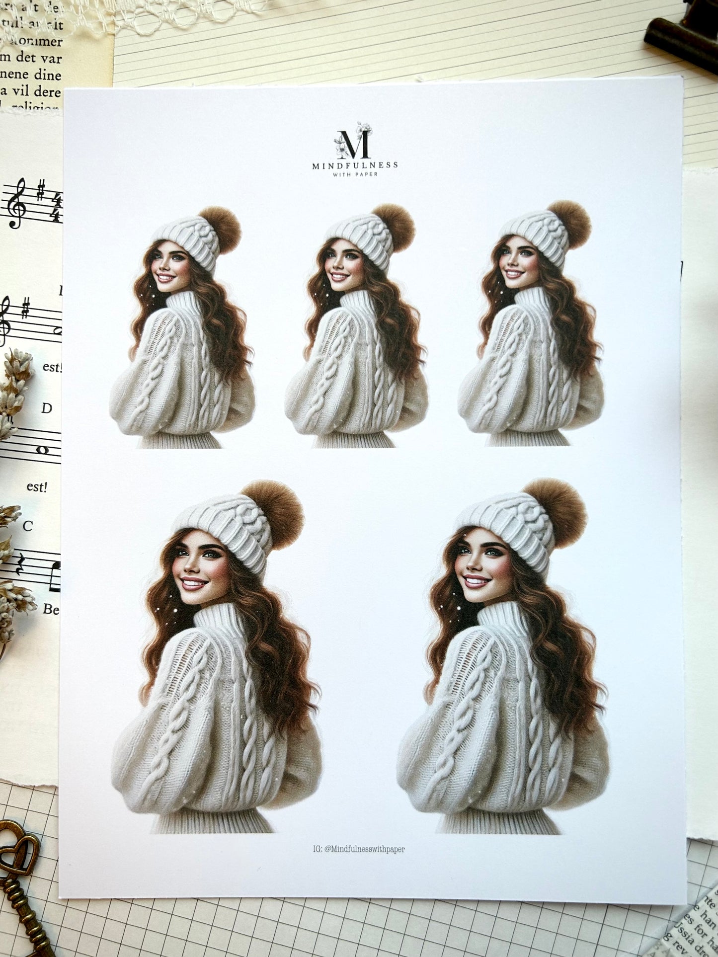 Jente 3 - Winter dreams - Clipart Jul