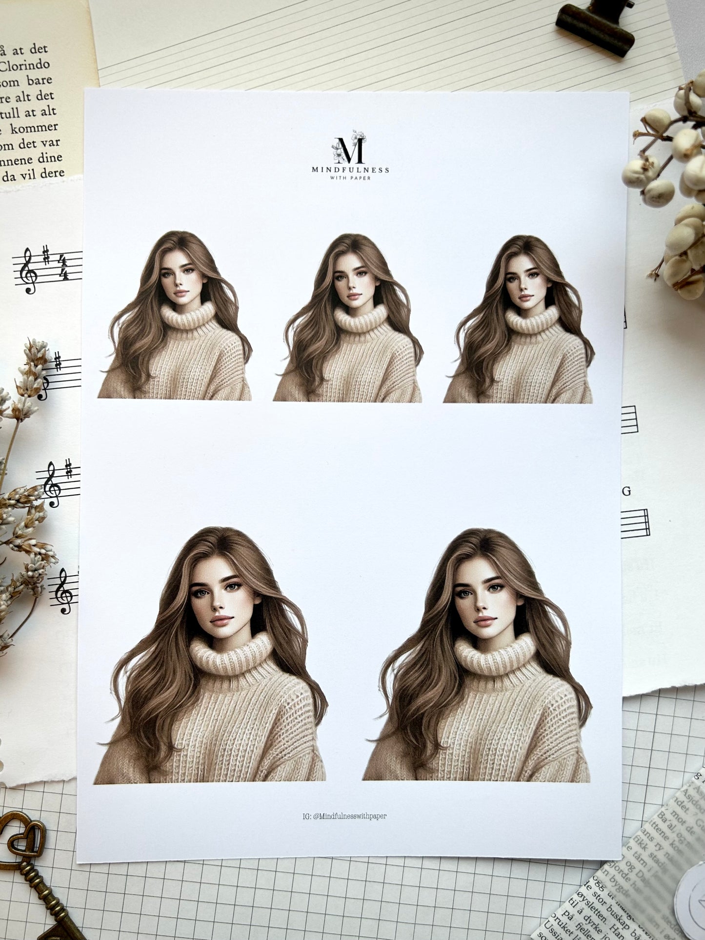 Jente 5 Clipart – A5 ark