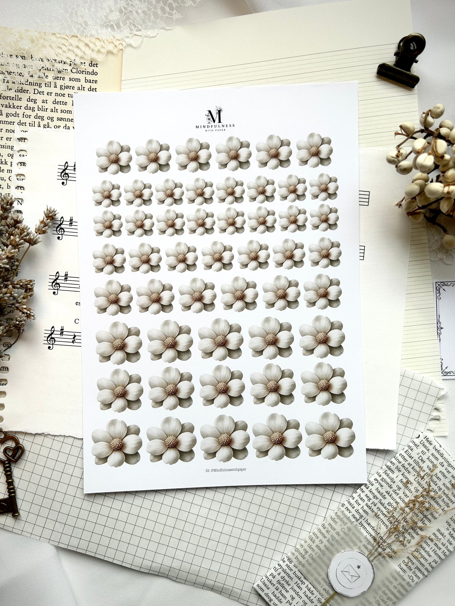 Blomst Clipart – A5 ark