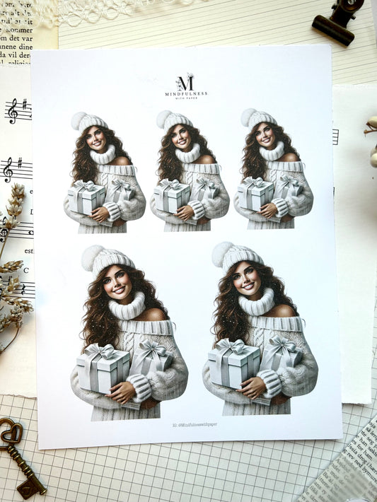 Jente 2 - Winter dreams - Clipart Jul