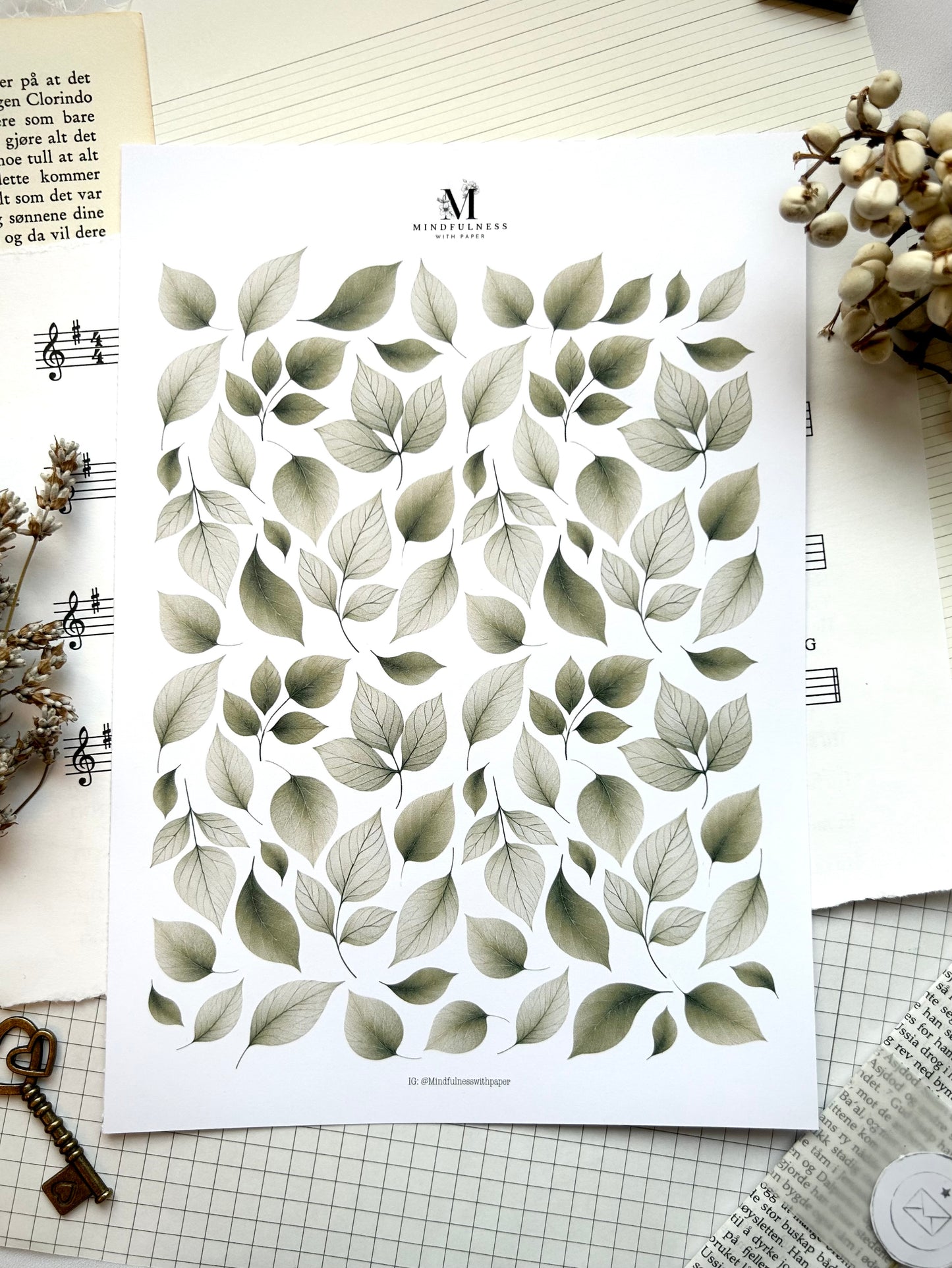 Blader delikat Clipart – A5 ark