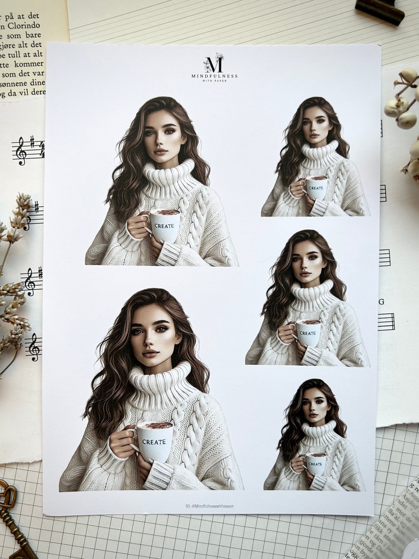 Jente 1 Clipart – A5 ark